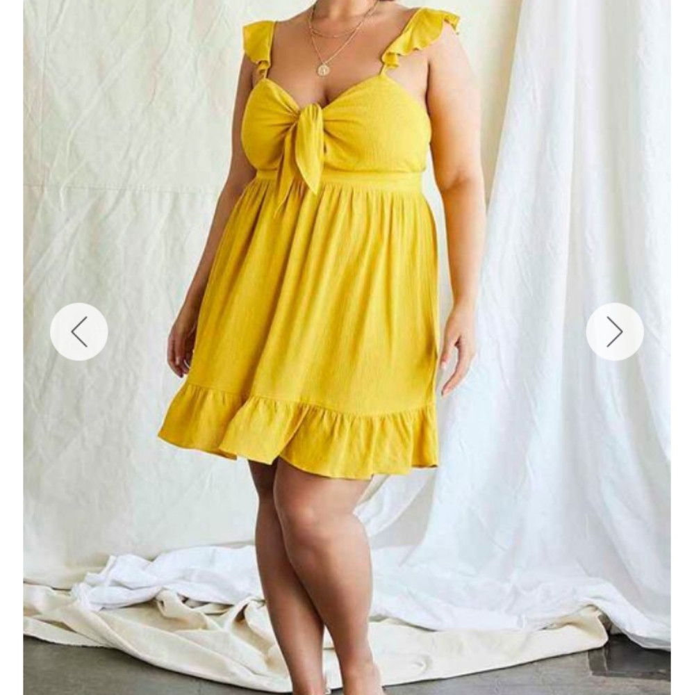 NWT Gold Mini Dress Size 2X